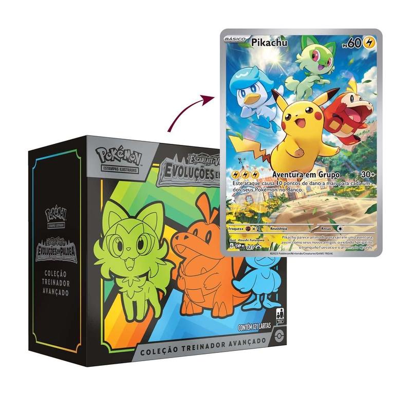 Box Treinador Avançado Pokemon Ev2 Evoluções em Paldea Copag